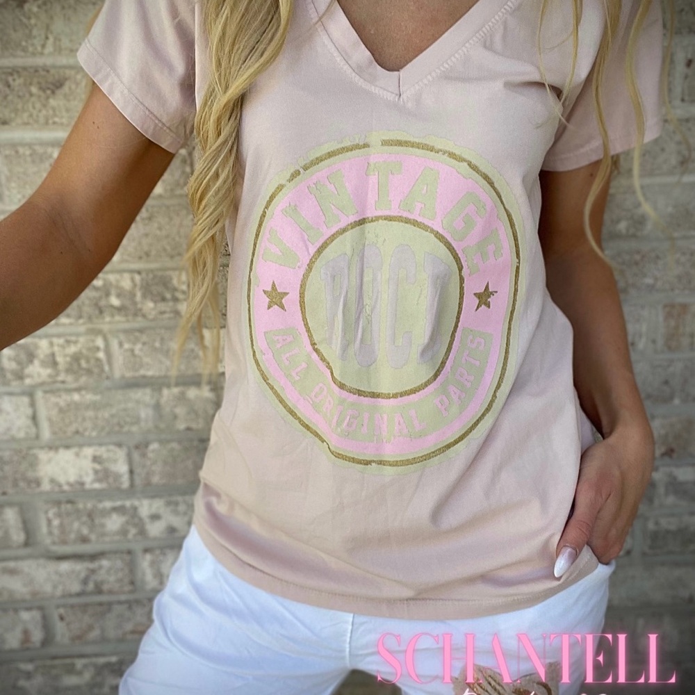 Pink and Gold Graphic Tee